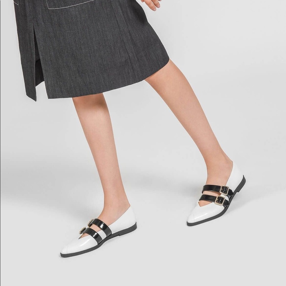 Charles & Keith double strap Mary Jane flats
